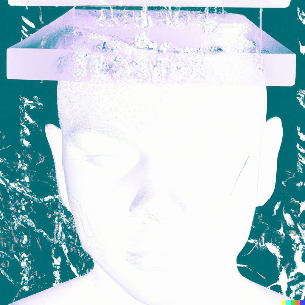 a representation of anxiety, digital art, glowing